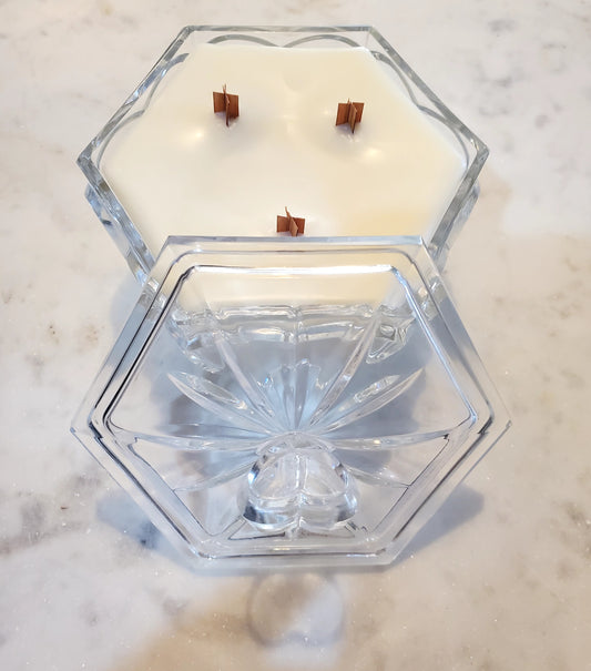 Limited Edition- Crystal Heart Candle In Havana Nights