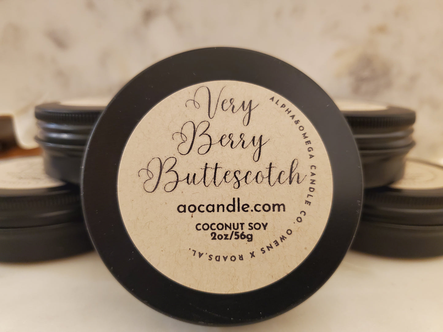 Very Berry Butterscotch 2 oz Coconut Soy Blend